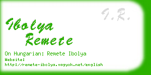 ibolya remete business card